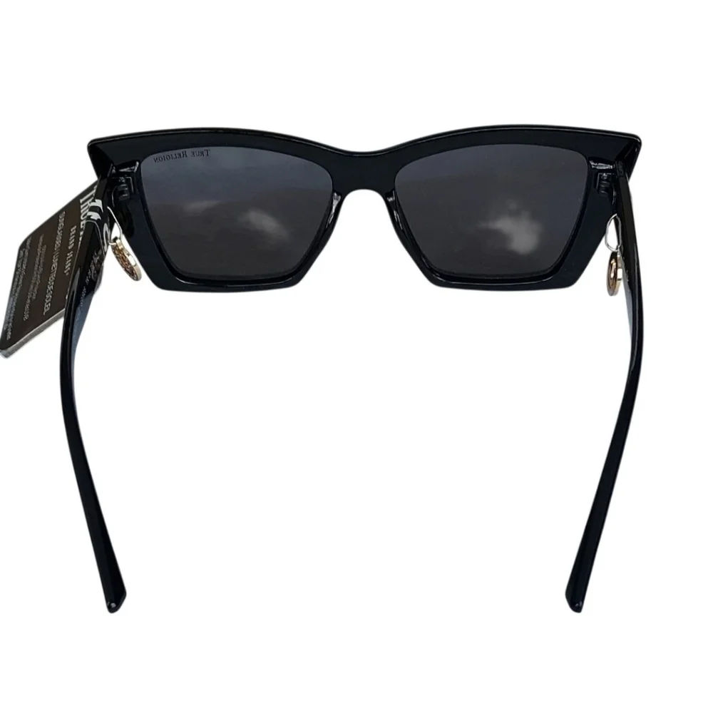 True Religion Sunglasses Black Frame W/Charm Case, Box, Cloth NWT - Picture 4 of 11